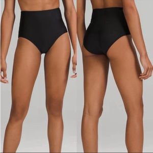 Lululemon Waterside High-Waist Swimsuit Bottom Medium Bum Coverage - Black